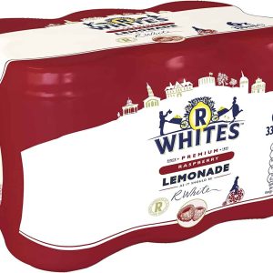 R White Raspberry Lemonade 6 Pack Can 330mL