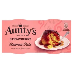 Auntys Pudding Strawberry 6 x 2x95g