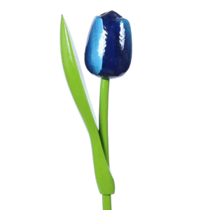 Wooden Tulip Blue and White x1