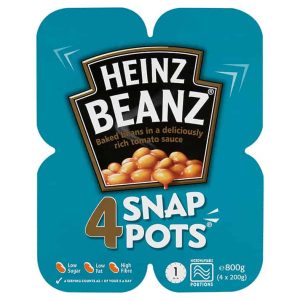 Heinz Beans 4 Snap Pots 6x4x200g