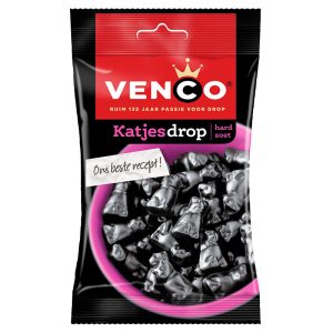 Venco Red Band Cat Shaped Licorice Bag (Katjesdrop) 12 x 166g