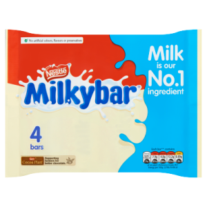 Milkybar Medium Bar 4pk 24x25g