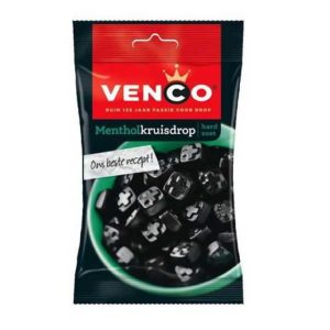 Venco Red Band Menthol Licorice (Menthol Kruisdrop) Bag 12 x 173g