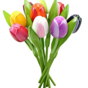 Wooden Tulip Bouquet Multi Color (9 tulips) x10