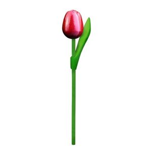 Wooden Tulip Red and White x1