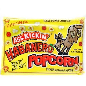 Ass Kickin' Microwave Popcorn Habanero Single x12