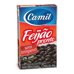 Camil RTE Black Beans / Feijao Preto Pronto 18 x 490g