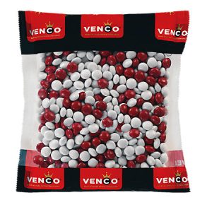 Venco Red Band Red/White Coated Licorice (Tikkels) 6 x 1kg