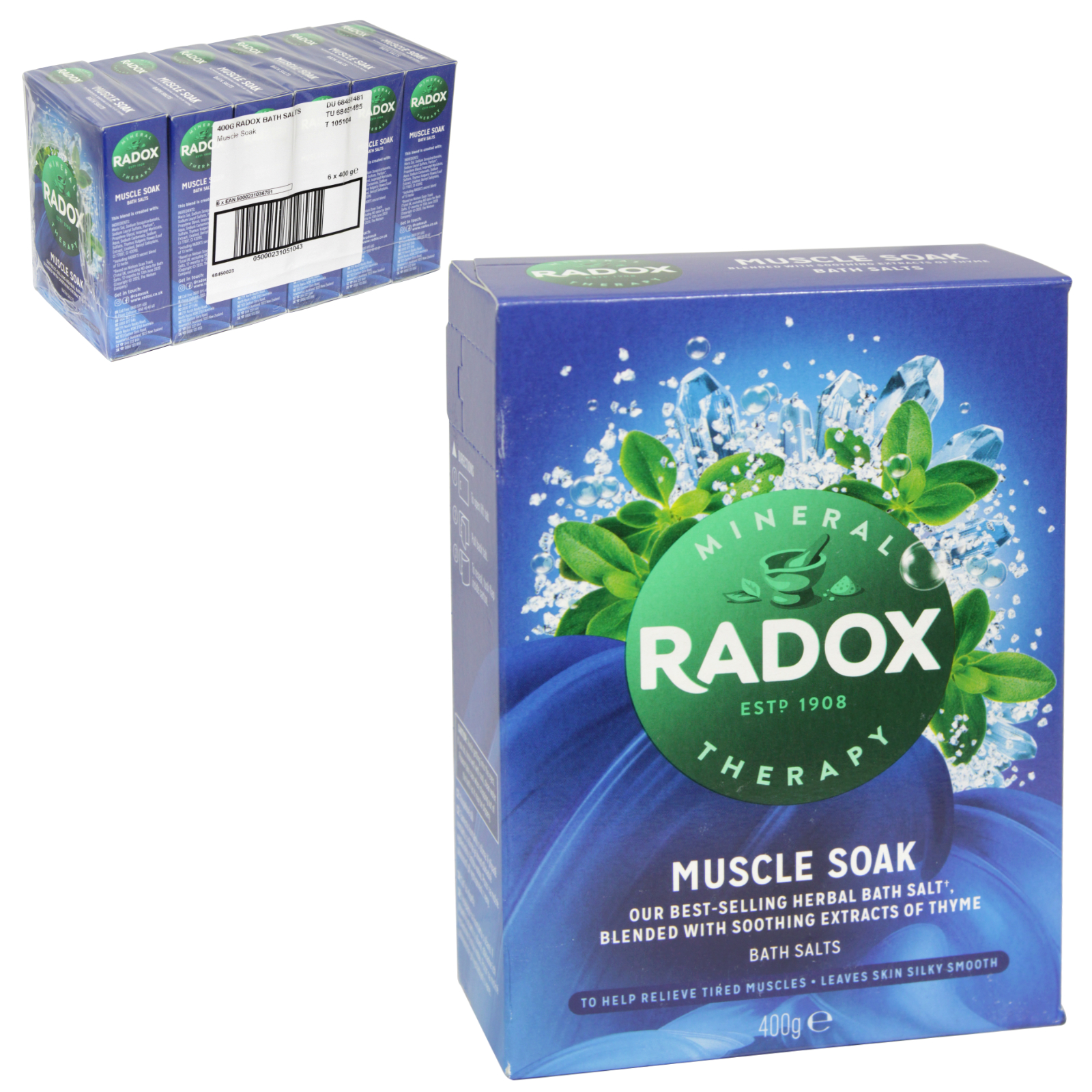 Radox Bath Salts 400g Mineral Soak 51S001B Case