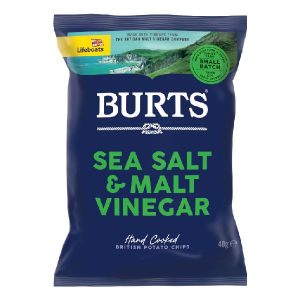 Burt's Sea Salt & Malt Vinegar Crisps 10 x 150g