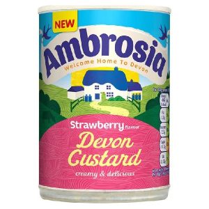 Ambrosia Devon Strawberry Custard Tin 12x400g