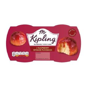 Mr Kipling Raspberry Sponge Puddings Twin Pk 4x2x108g