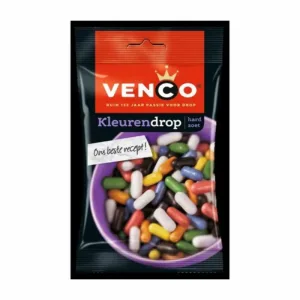 Venco Red Band Coated Licorice (Kleurendrop) Bag 12x120g