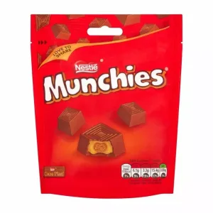 Nestle Munchies Milk Chocolate & Caramel Pouch 8x104g