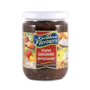Karibbean Flavours Orig Gunsmoke Hot Veg Kuchela 12x375ml