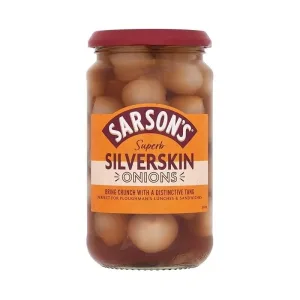 Sarsons Medium & Tangy Silverskin Onions 6x460g