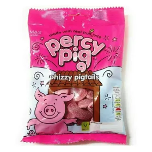 M&S Percy Pig Phizzy Pigtails 18x170g