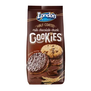 London Biscuits Half Coated Chunk Cookies 12x160g