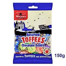 Walkers Toffee Bags Assorted Eclairs 12x150g