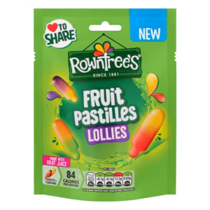 Rowntree Fruit Pastille Lollies 9x130g