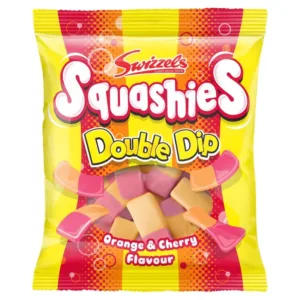 Swizzels Squashies Orange & Cherry Double Dip 12x120g
